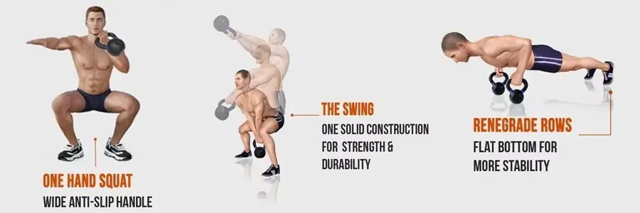 Factory fitness training powder competition coated cast Iron kettlebells cast Iron kettlebell set with color circle wide handle