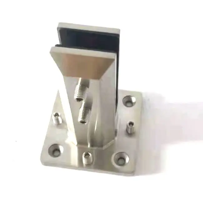 Modern Outdoor Hotel Deck Glass Balustrades Balcony 316/2205/304 Stainless Steel Handrail Clamp Iron Wall Spigot Stair Clamp