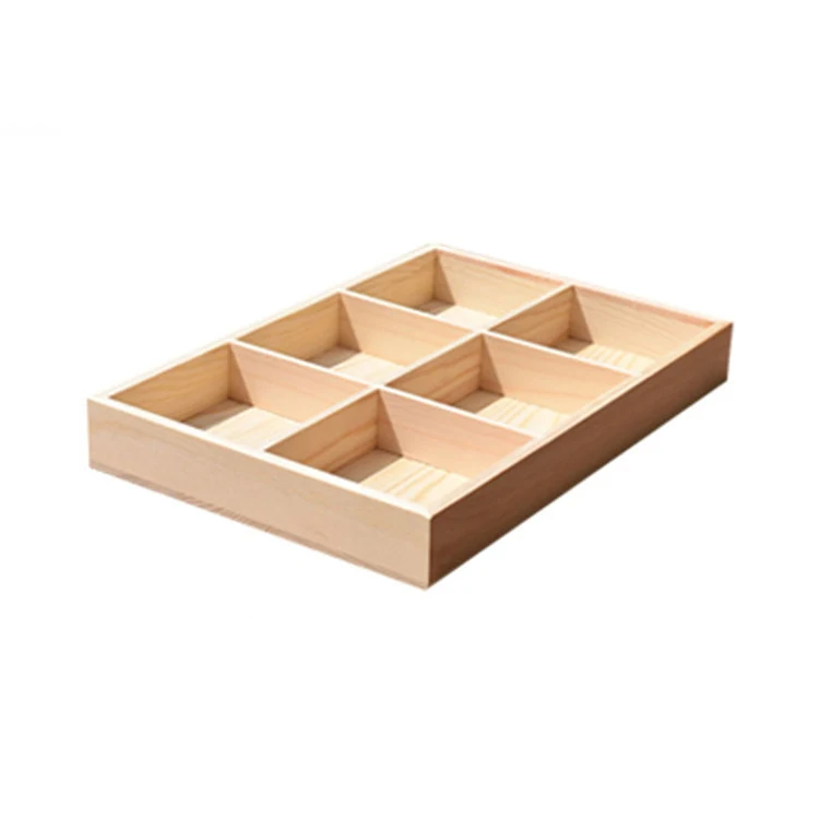 
Versatile divided construction 6 individual compartments wood crates unfinished Exquisitely hand crafted latest home decoration 