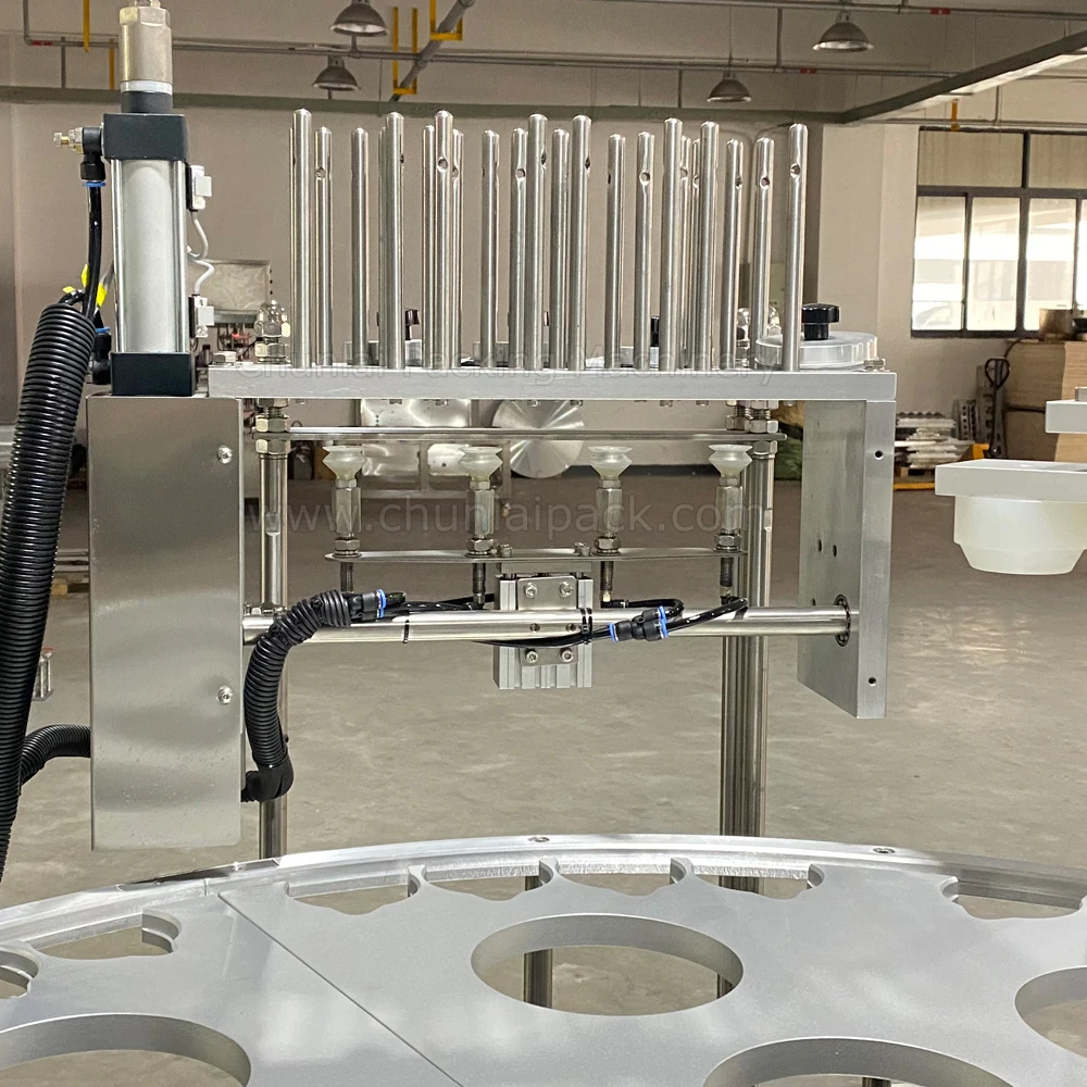 Full Automatic Potato Chips Can Top Cover Sealing Packaging Machine