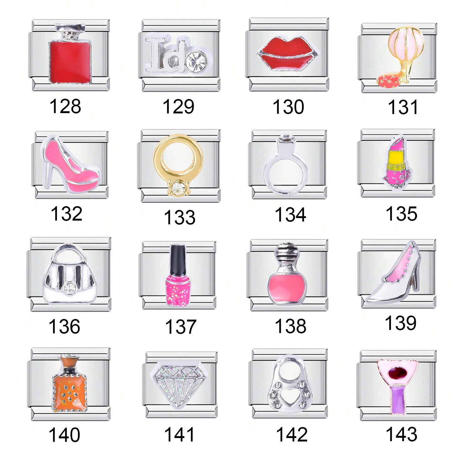 Fashion Jewelry Series Popular Italian Charm Bracelet DIY  Stainless Steel Modular Charm Bracelet Link