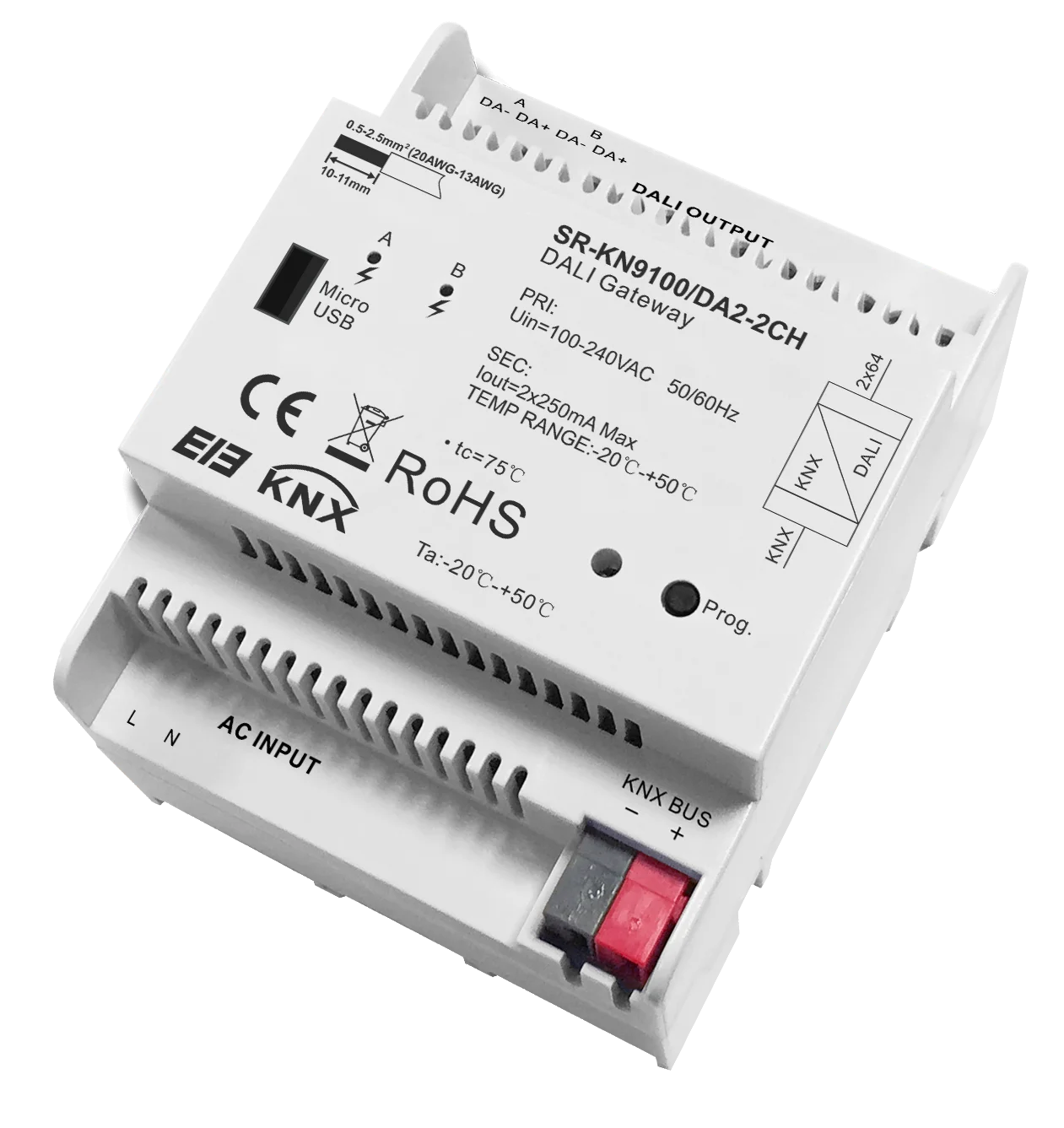 KNX to DALI GATEWAY DT8 CCT RGBW