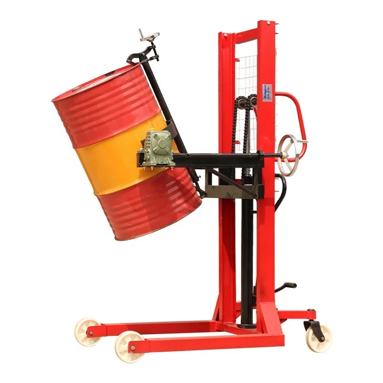 Chinese Brand 350kg Oil Drum Truck Manual Oil Drum 1600mm hydraulic cylinder technology Lifter high quality