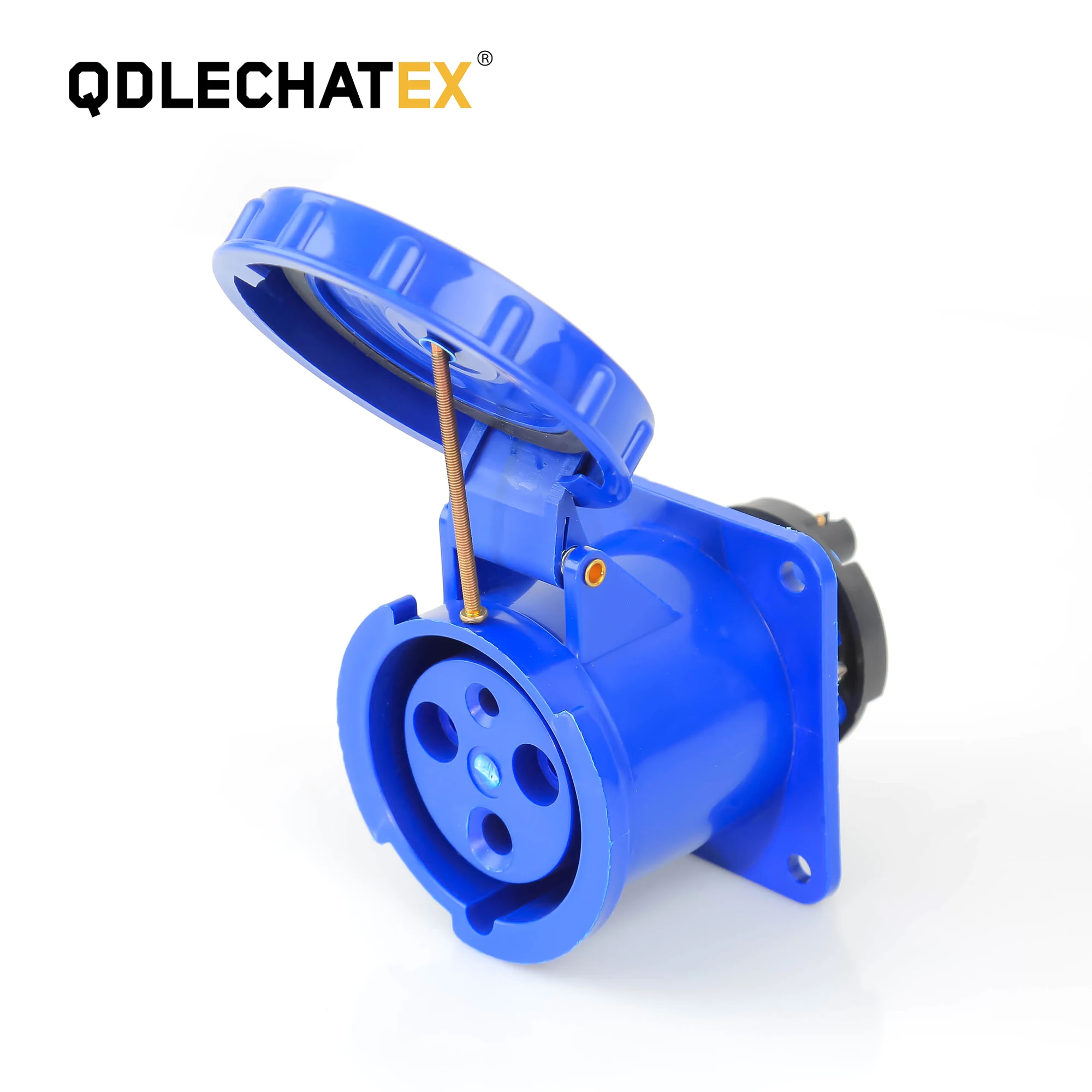 Type333  2P+E 3pin  220v 250v  IP67  waterproof  Panel mounted 63A socket