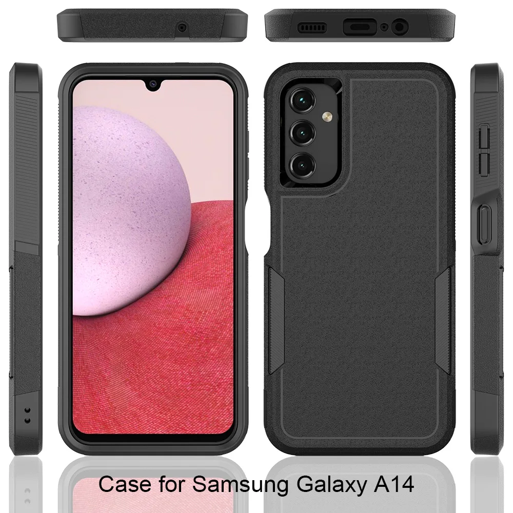 Factory Price Anti-slip Side Scratch Proof Mobile Phone Case For Samsung Galaxy A14 5g Dual Layer Tpu Pc Combo Handphone Casing