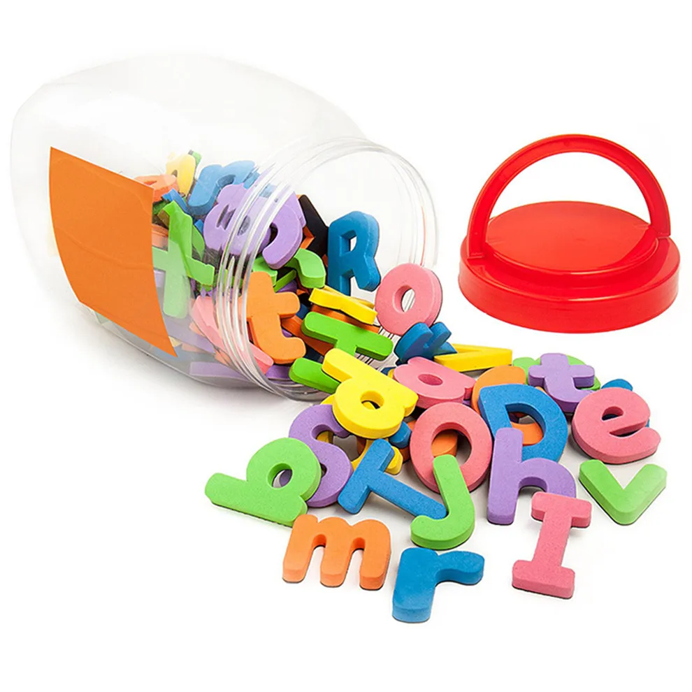 Free sample products kids educational eva foam alphabet lower case magnetic letters numbers for whiteboards