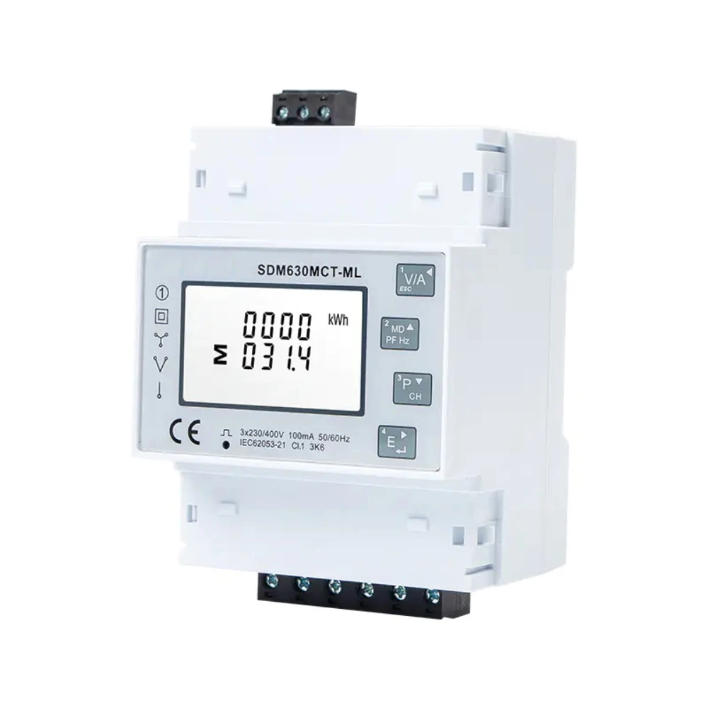 SDM630MCT-ML Quad Load RS485 Modbus Three Phase Multi-function Energy Meter for Easy Click System