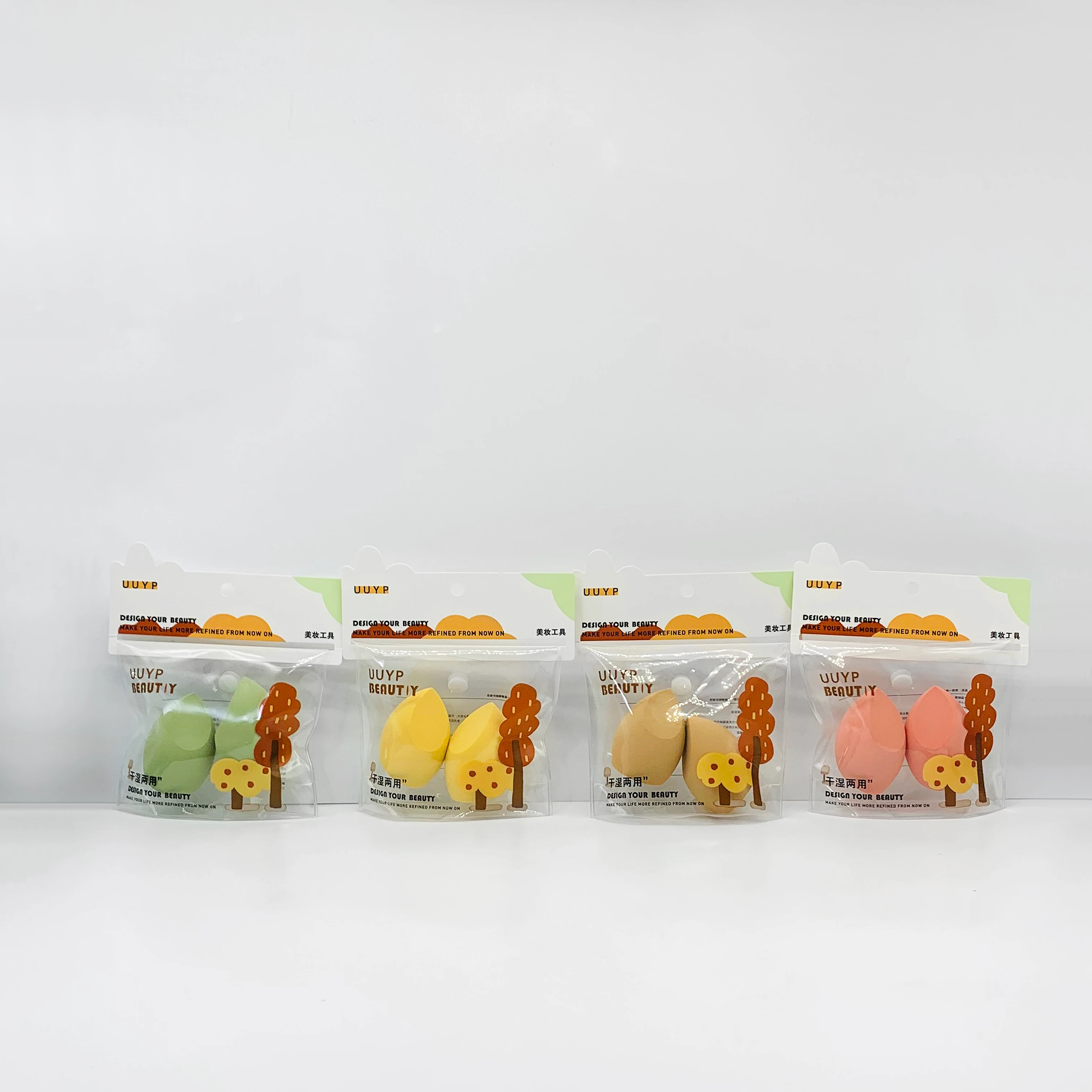 2pcs Beauty Egg Cosmetic Blender Customize Make Up Sponge Private Label Latex