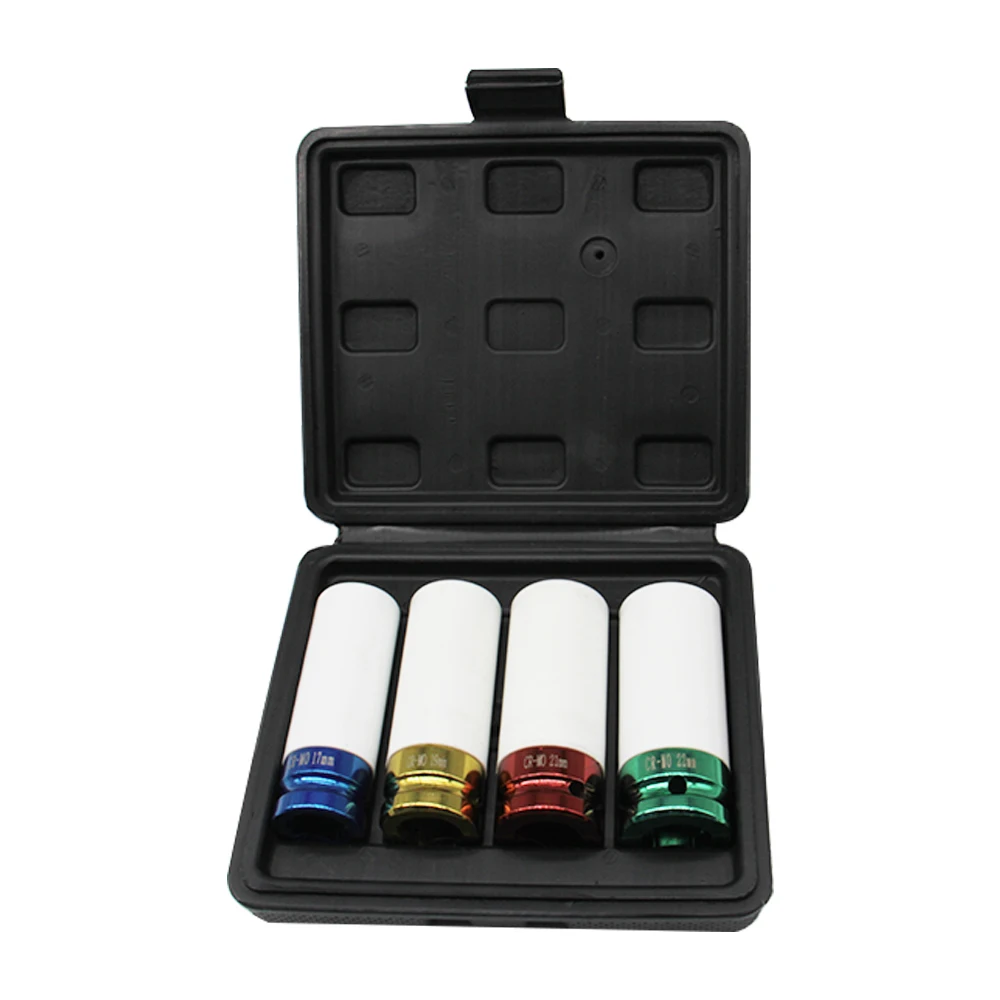 Комплект ударных торцевых ключей DILGOD 1/2 дюйма DR, 4 шт., 17/19/21/22 мм, инструменты для ремонта автомобиля