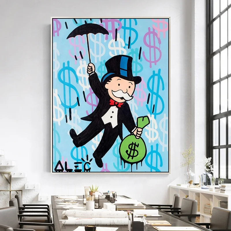 Modern Pop Art canvas Oil Painting Hand made wall pictures money art fantasy Decor for living room shop hotels from Dafen