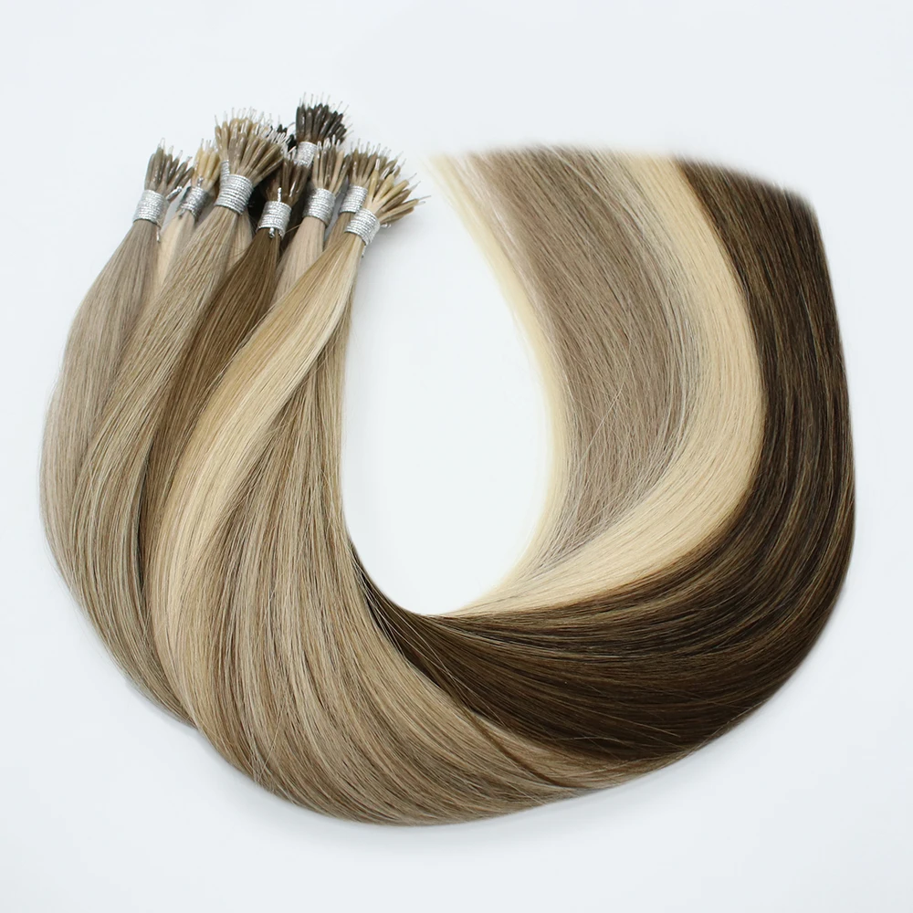 Changshunfa Wholesale Price Nano Ring Human Hair Extensions Nano Bead Tip Double Drawn Russian Nano Hair Extensions