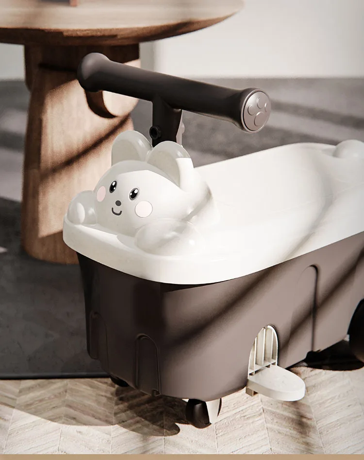 New baby scooter four wheels can sit human boy and girl baby sliding trolley storage box yo-yo scooter sliding scooter