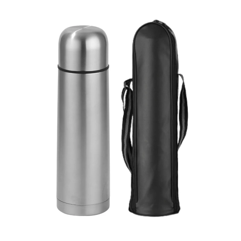500ml with PU Protector Bag Knapsack Best Stainless Steel Coffee Thermo BPA Free& Double Wall insulated Hot Water & Cold