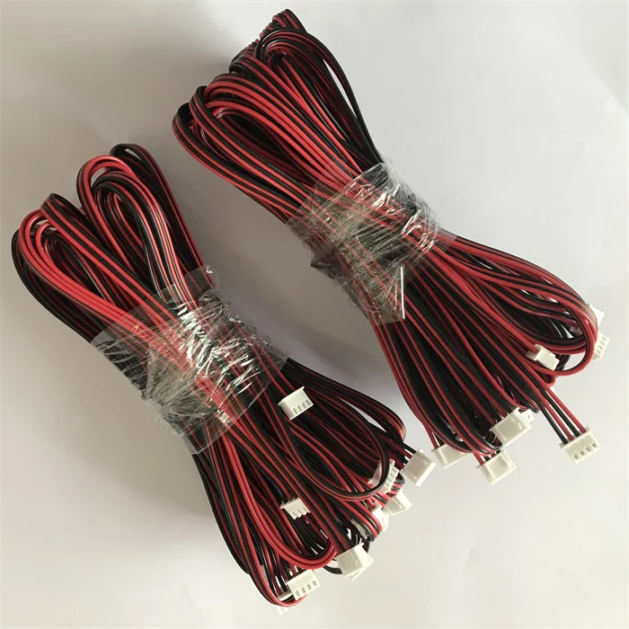 Custom 2468/22AWG 4pins wiring harness 300v red and black connecting wire with tin-plated terminal for auto boat aviation