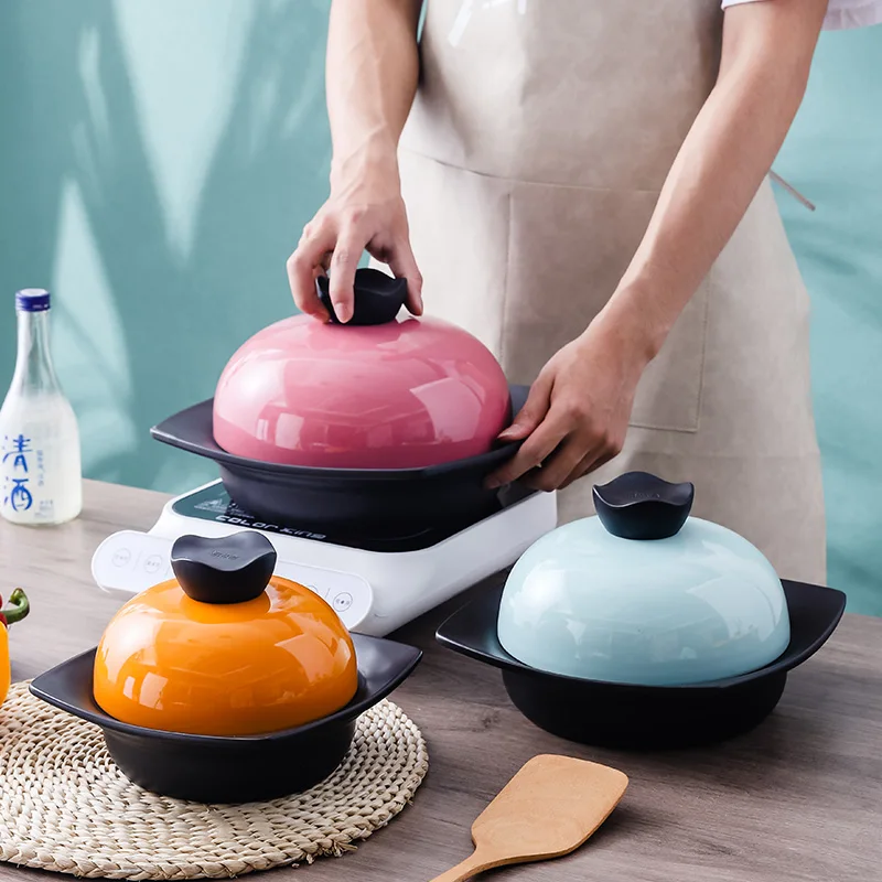 stock goods Ceramic high temperature resistant can open fire soup pan frying pan milk pan dry cooker