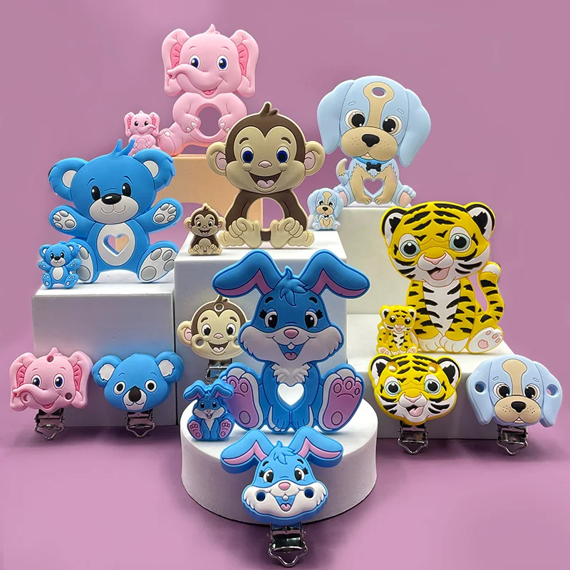 wholesale Animal Pacifier Clip-Silicone Clip silicone baby teething pacifier clips