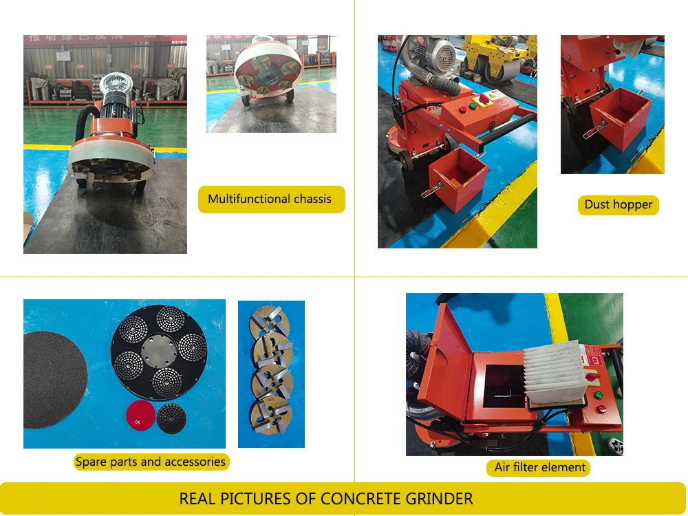Work Width 400mm Metal Concrete Grinder Machine 220v 380v 3kw 4 kw Floor Grinders for Industrial Construction
