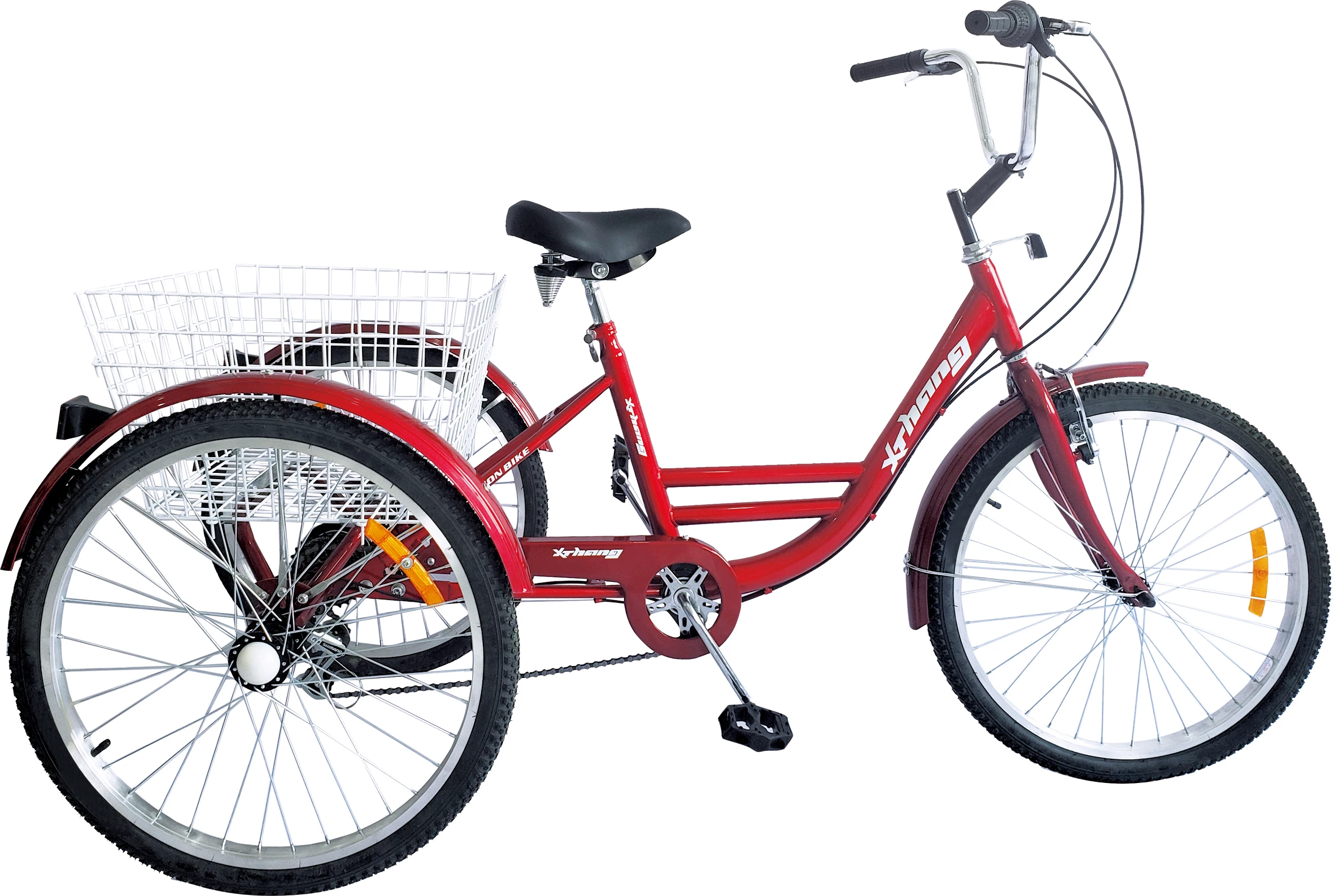 Трехколесный велосипед для взрослых с двумя сиденьями для детей, 20/24 дюймов, рынок Польши