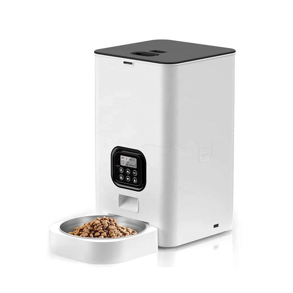 YongheTek 4L Smart AUTO Timed Dog Pet Feeder Cat Automatic Food Dispenser Feeder With Stainless Bowl