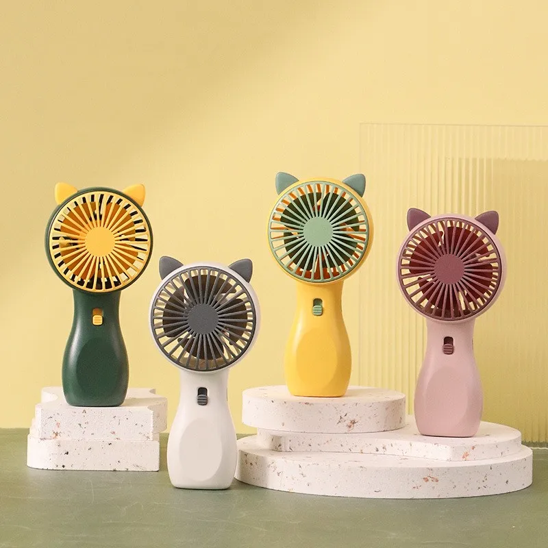 AL  Portable Rechargeable Cooling Mini Usb Fan For Lady Children Pocket Fans Mini With Phone Holder small fan