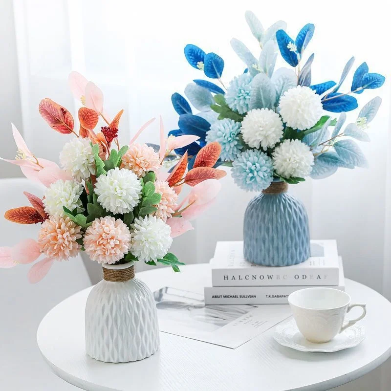 Nordic style light luxury creative ceramic vase hallway office desk surface panel dining table flower decoration