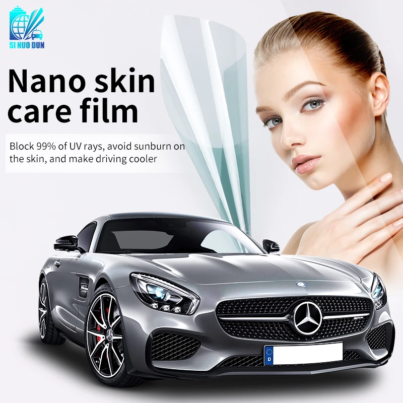 Cheap price nano ceramic photochromic car window tint film shade 99% IR rejection windwow glass film black blue color solar film