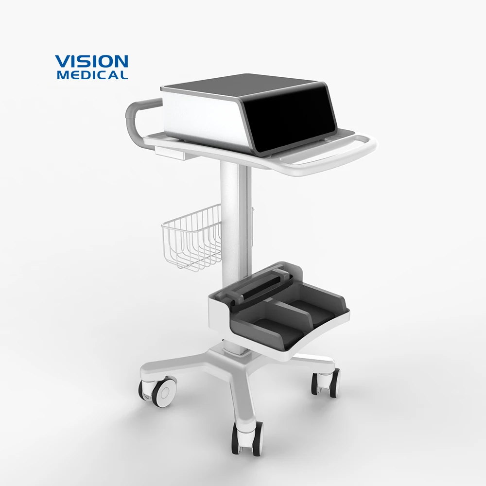 manufacturer Hospital tablet trolley new ergonomic simple trolley for tablet and ultrasound ECG monitoring medical cart