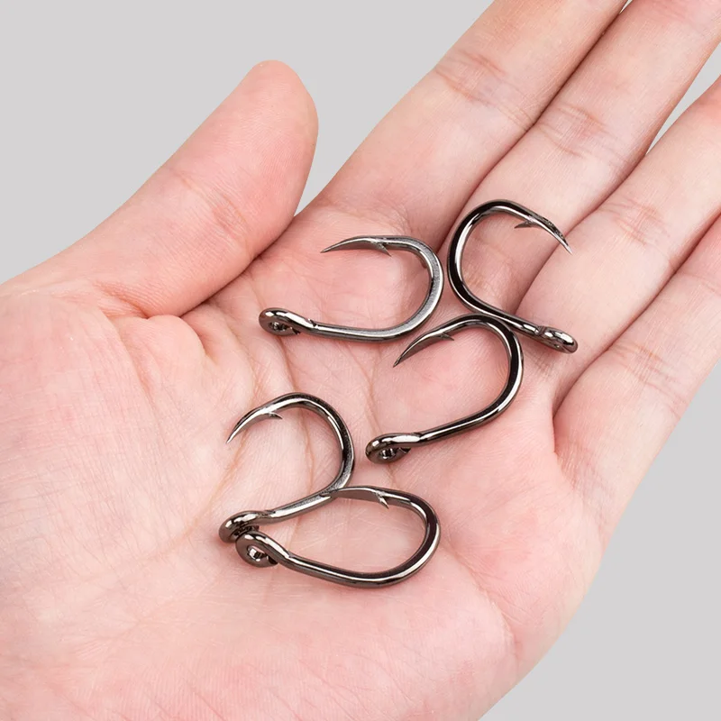 high quality sea fishing carbon steel single hook 13 size 1/0-10-0 1# 2# 4# saltwater fishing hook Cut Gorilla