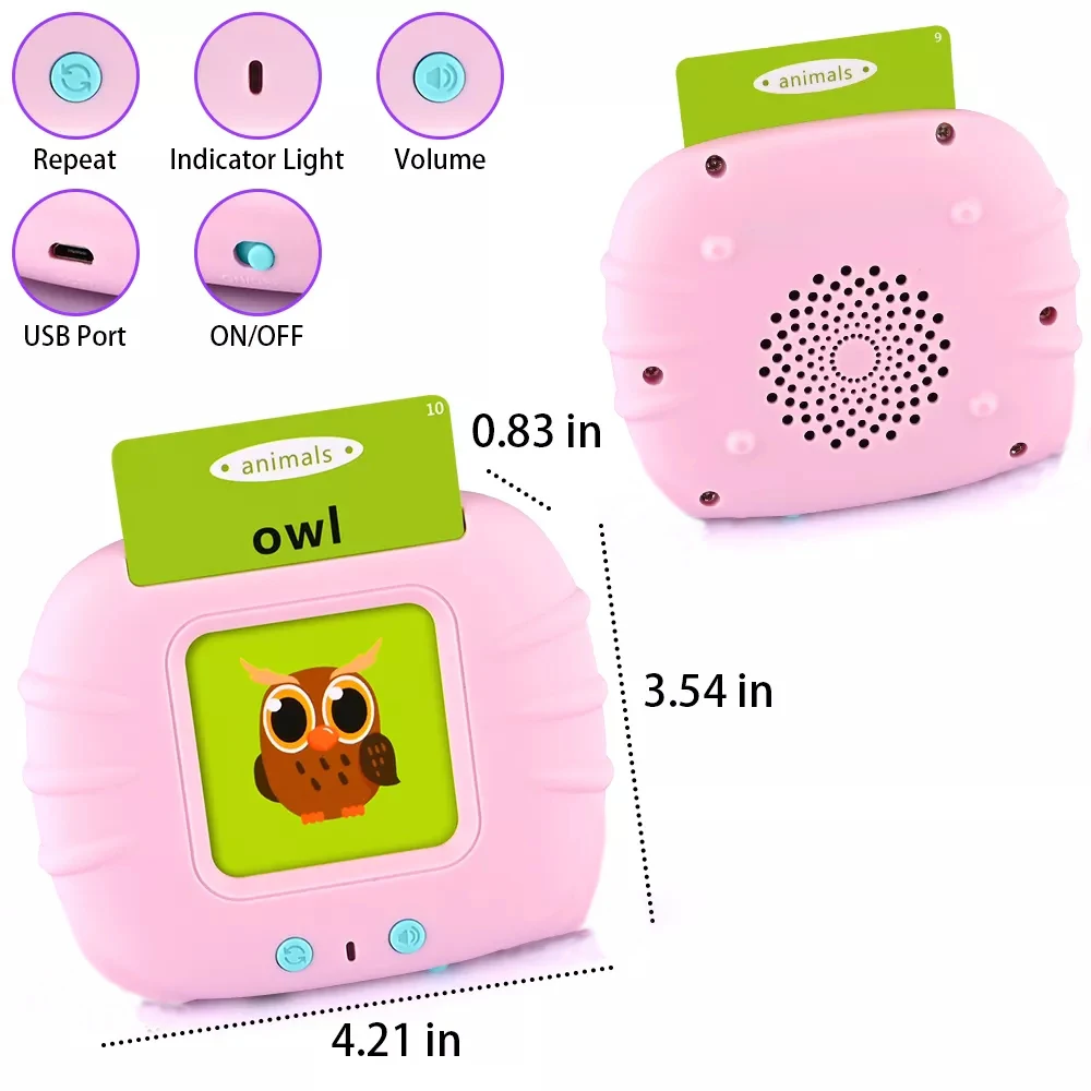 English/ Arabic/ Spanish /French Talking Flash Cards Reader Machine Learning Toys for Kids Language Studying