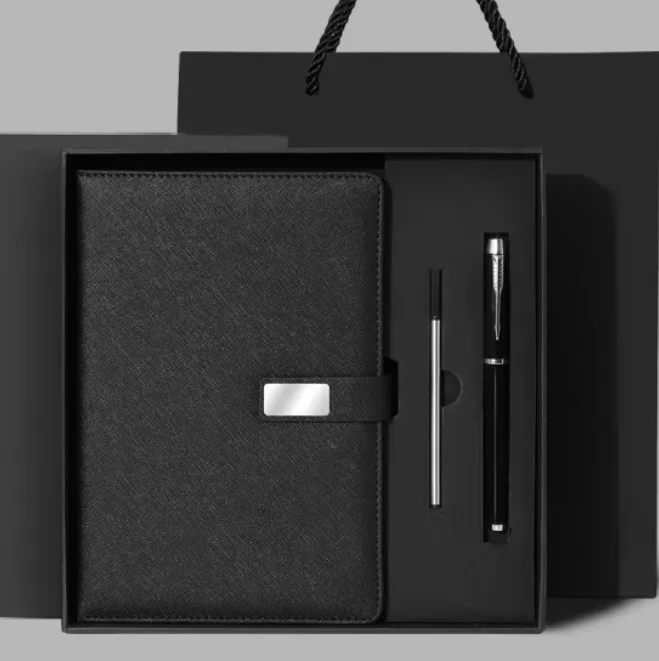 Custom Diary Notebook Gift Set Luxury Pu Leather Hardcover Business Notebook Promotion Gift