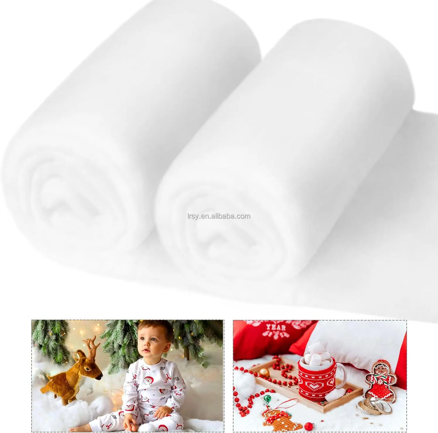80*150cm fake snow cover blanket table runner Christmas village decoration snow carpet outdoor artificial snow roll