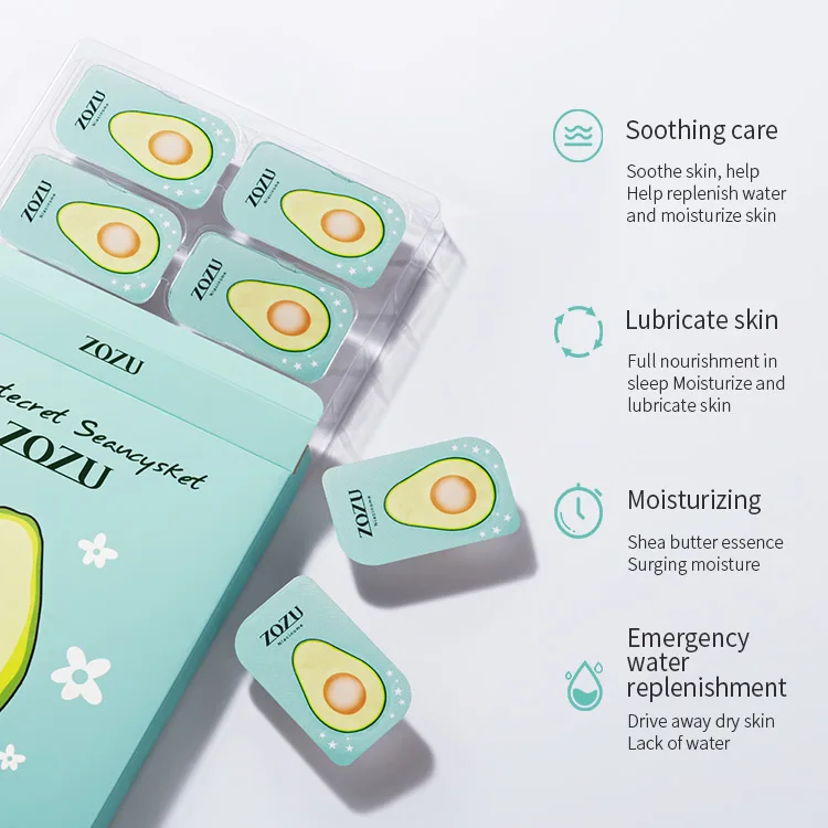 BIOAQUA ZOZU Hot Selling Shea Butter Jelly Facial Mask Hydrating Soothing Repairing Shrink Pores Apply Sleep Facial Mask