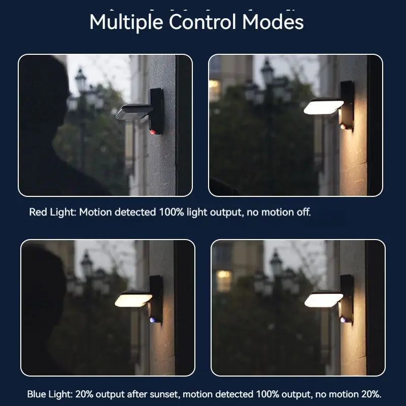 24 led solar powered led garden fence motion sensor wall light security lights outdoor IP54 waterproof wall mounted solar lights