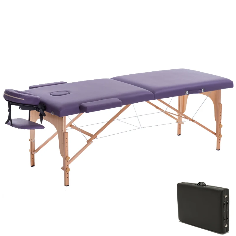 Portable foldable massage table wooden structure factory wholesale