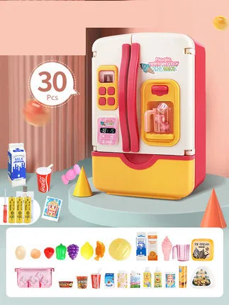 2021  hot sale A popular set of kitchen for kids play set kitchen cooking toys  best gift for kids refrigerator toys wholesale