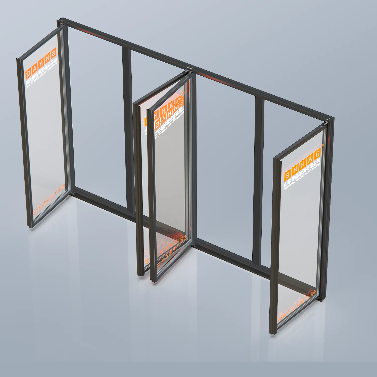 Beer cave entry glass door and display walk in cooler glass doors with shelf