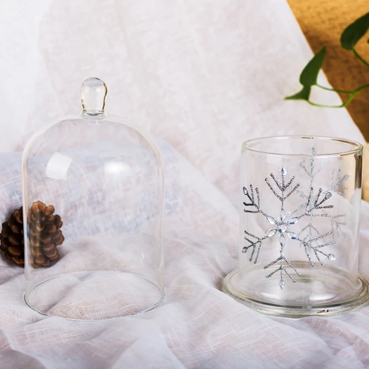 
Hot Selling Mini Rose Eternal Flower Glass Cover Decorative Glass Crafts Custom 