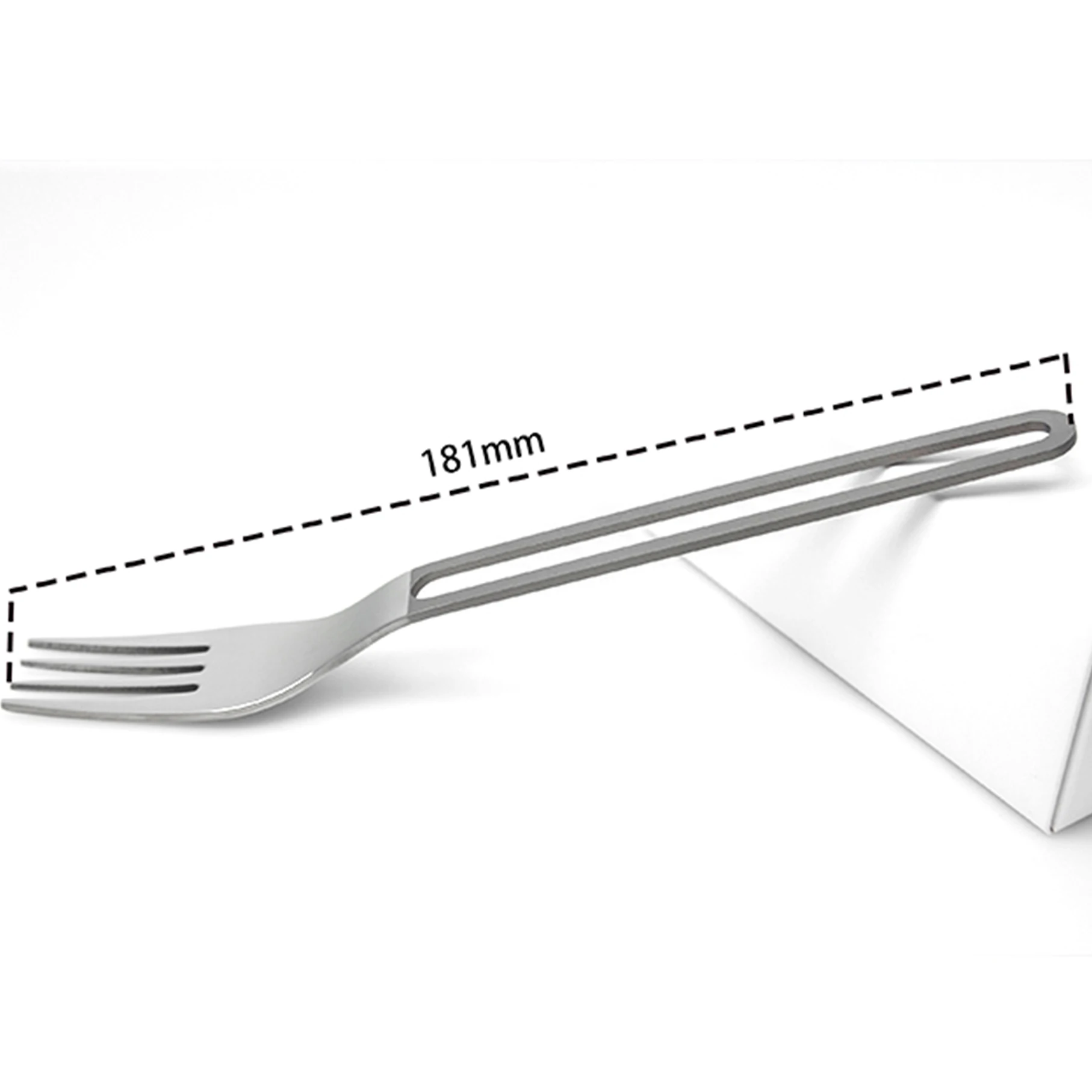 Pure titanium semi-polished semi-hollow light weight durable environmental protection outdoor camping home fork