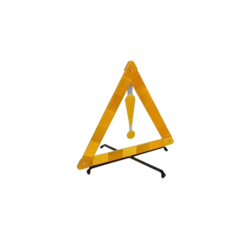 Foldable Traffic Safety Emergency Warning Reflector Yellow Triangle Sign