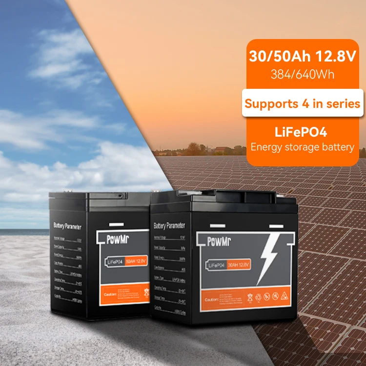 PowMr 30AH 50AH 100AH 12V Lithium ion Battery 12.8V IP65 LiFePO4 Battery for Home Energy Storage