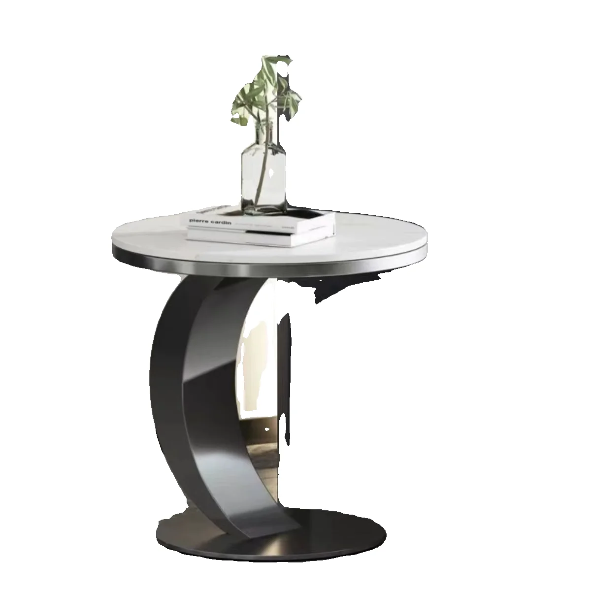 JJ-05 Modern Gold Stainless Steel Leg marble top round living room home furniture luxury side center coffee tea table