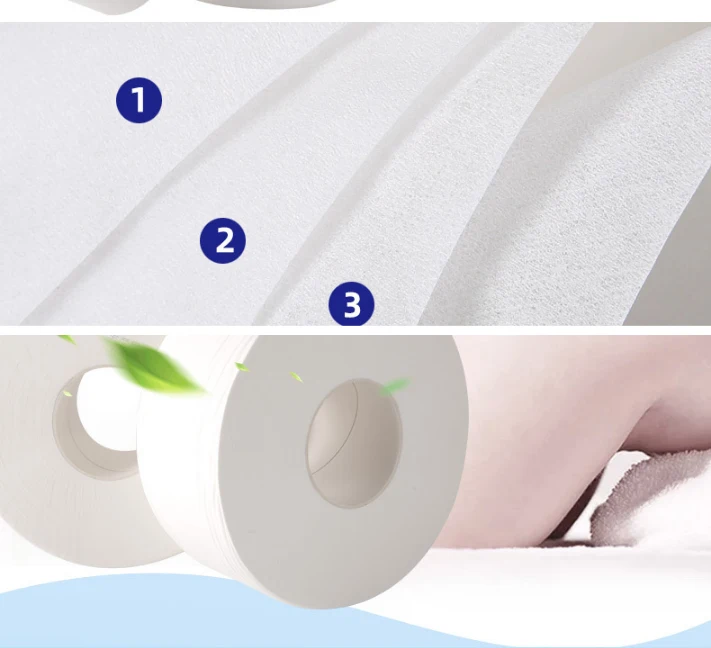 
Washroom Kitchen Use 4 Ply Recycled Pulp Eco Friendly Jumbo Roll Toilet Paper 