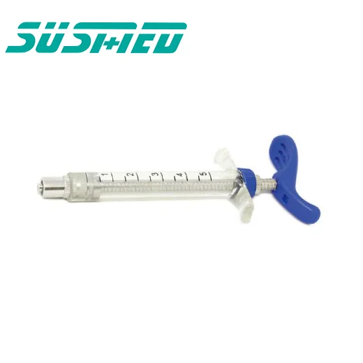Ветеринарный Шприц многоразовый стальной замок для инъекций ручной пластиковый шприц
