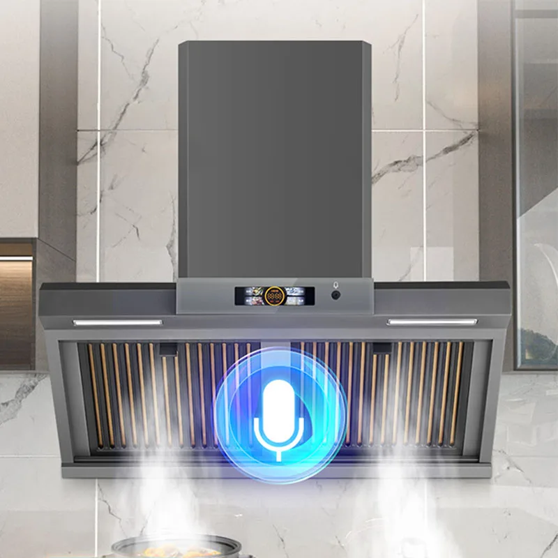 HQSLP factory offer Smart sensor high suction self-cleaning kitchen exhaust hood kitchen chimney
