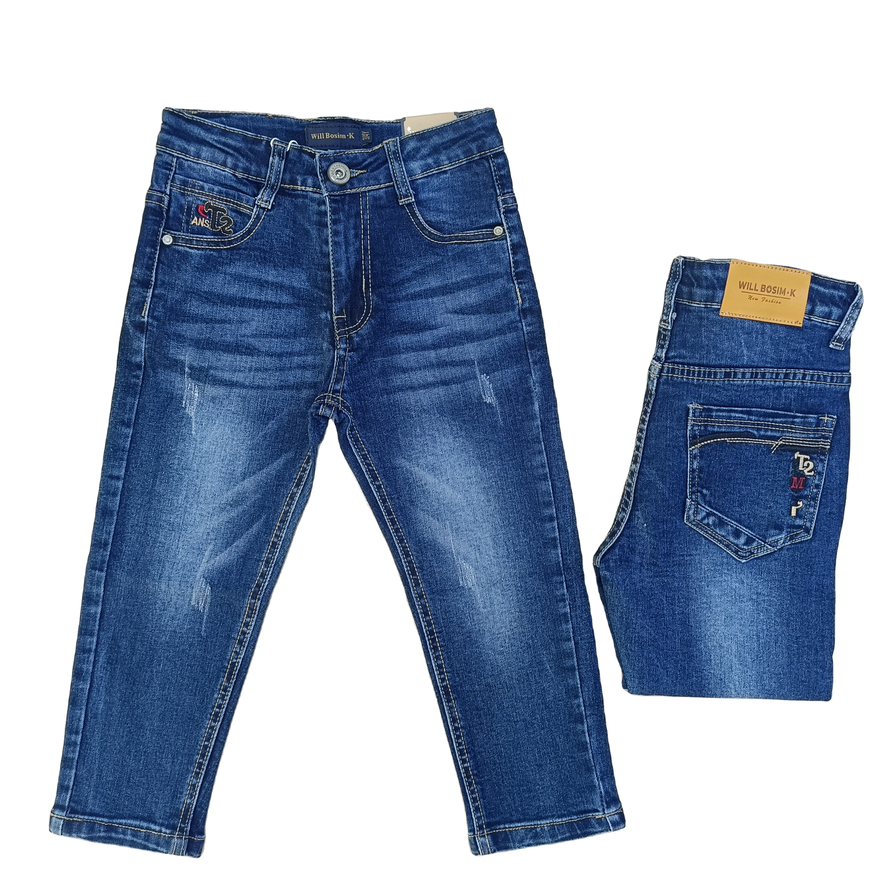 Good Quality Boys Pants New Trend Toddler Pants Stretch Denim Jeans Pants Children Boys Jeans  Trousers For 2 to 8 Years Old