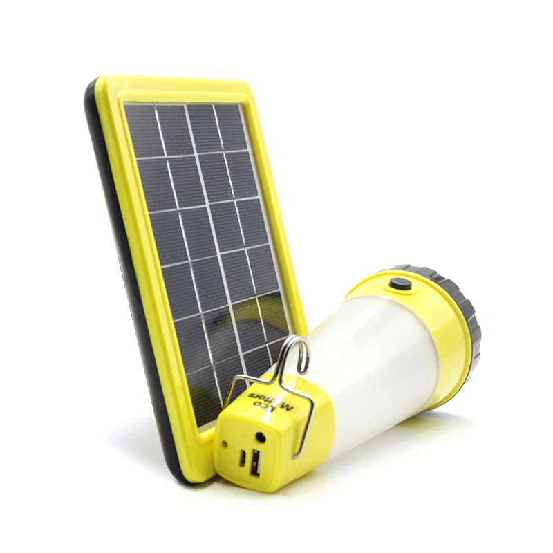 Eco-friendly green energy portable solar panel lights solar lanterns for lighting and charging mobile phone