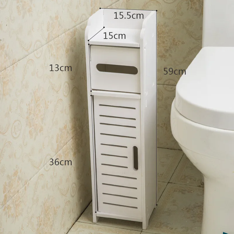 Bathroom Storage Floor Cabinet for Roll Paper or Tissue