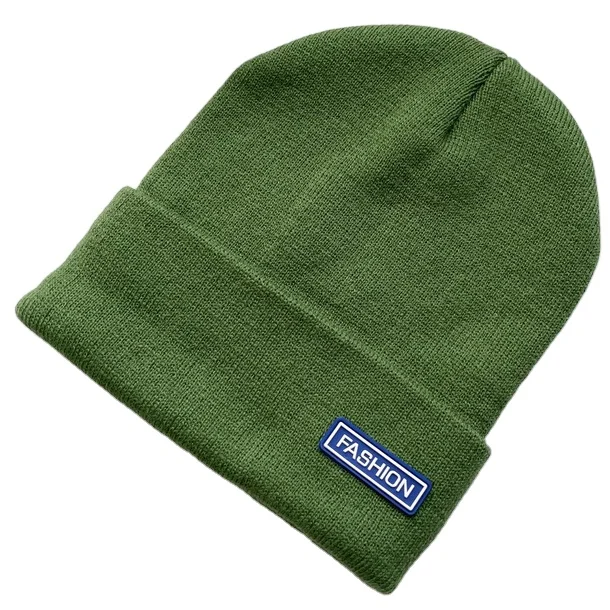 Custom Logo 100% Acrylic Knitted Beanie Hat for Boys Popular Winter Warmth Free Size Beach Fishing Cycling High Quality Design