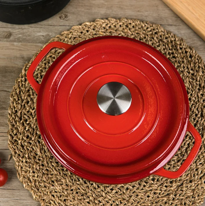 High Quality Craft Production Enamel Cast Iron Cookware Set For Kitchen Ware Cooking Pot With Soup Pot Set Kitchen Accessories