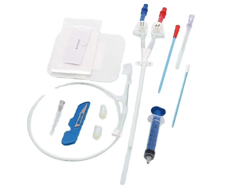 Disposable single double triple lumen Hemodialysis and dialysis catheter tube